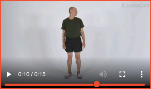 Bilde av øvelse for balanse med hodebevegelse (1) - Klikk for å se videoinstruksjon på Exorlive.com sine egne sider