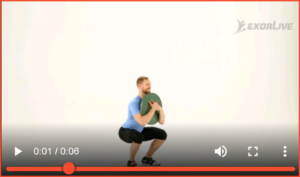 Bilde av øvelsen "Seteløft med terapiball" (1) - Klikk for å se videoinstruksjon på Exorlive.com sine egne sider
