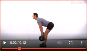 Bilde av øvelsen "Markløft, strake ben med vektstang" (3) - Klikk for å se videoinstruksjon på Exorlive.com sine egne sider