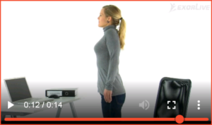Bilde av øvelse for spenning i nakke/skuldre - Rulle med skuldrene (3) - Klikk for å se videoinstruksjon på Exorlive.com sine egne sider