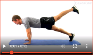 Bilde av øvelsen "Håndstående planke med benløft" (4) - Klikk for å se videoinstruksjon på Exorlive.com sine egne sider