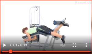 Bilde av øvelse på Cybex for prone leg curl (5) - Klikk for å se videoinstruksjon på Exorlive.com sine egne sider