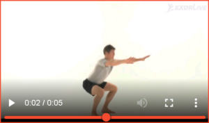 Bilde av øvelse for squat jump evt. alminnelig knebøy med tempo, uten hopp (6) - Klikk for å se videoinstruksjon på Exorlive.com sine egne sider